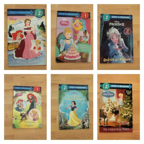 Set of 6 Disney Princess Step Into Reading Paperback Children's Books - Picture 2 of 2